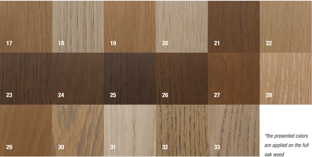 Vizus Wood color chart
